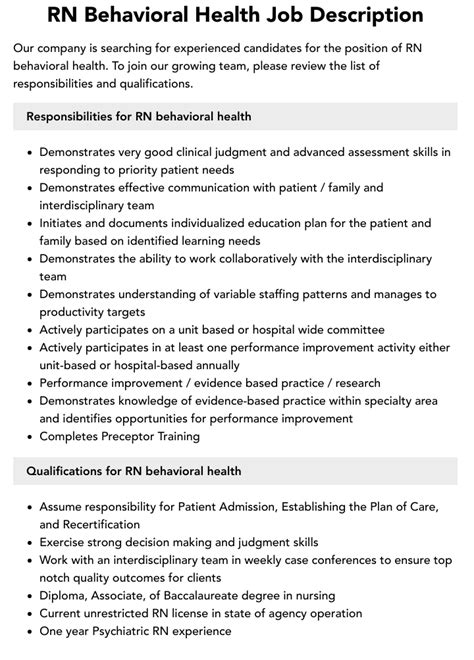 Behavioral Health Rn Jobs