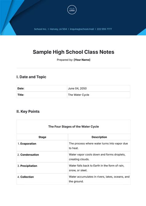 Healthcare Science High School Notes Free