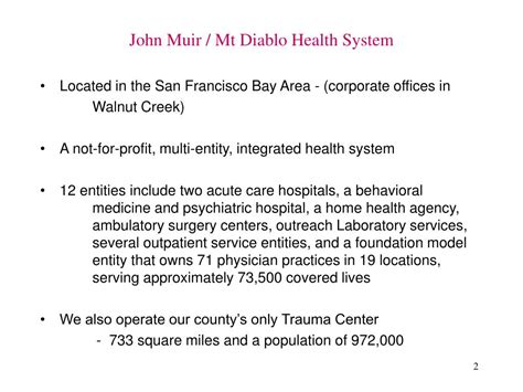 John Muir Mt Diablo Health System