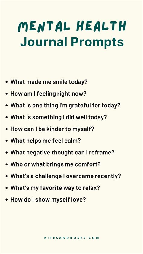 Journal Prompts For Mental Health