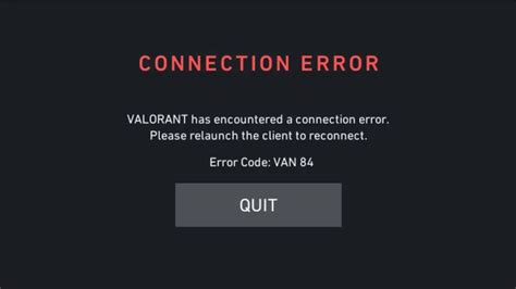 Van 84 Error